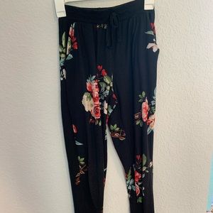 floral light sweatpants